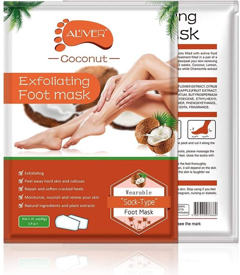 Aliver Exfoliating Foot Peel MASK Soft Feet Hard Dead Skin Remover Smooth Socks Peel Off Calluses Baby Soft Smooth Touch Feet Spa (Pair)