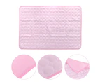 Summer Cotton Pet Dog Cat Breathable Mat Cooling Bed Sleeping Pad pink(50X40Cm)