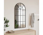 vidaXL Wall Mirror Black 50x100 cm Arch Iron