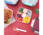 Lunch Box Leak-Proof Bento Box Salad Container With Dressing Container 3 Compartments Salad Box-To-Go For Salads And Snacks, Lunch Box Microwave Heating Fo