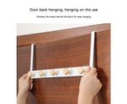 12 x WHITE OVER THE DOOR HANGER 5 WOODEN HOOKS 50CM Coats Clothes Hat Towel Keys Storage Hanger