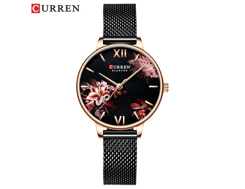 CURREN Watches for Ladies Casual Quartz Leather Strap Clock Charming Wrist Beautiful Pink Female Wristwatches