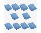 20Pcs Microfibre Glass Cleaning Cloth Car Towel Window Dish Washing 40x40 cm Blue