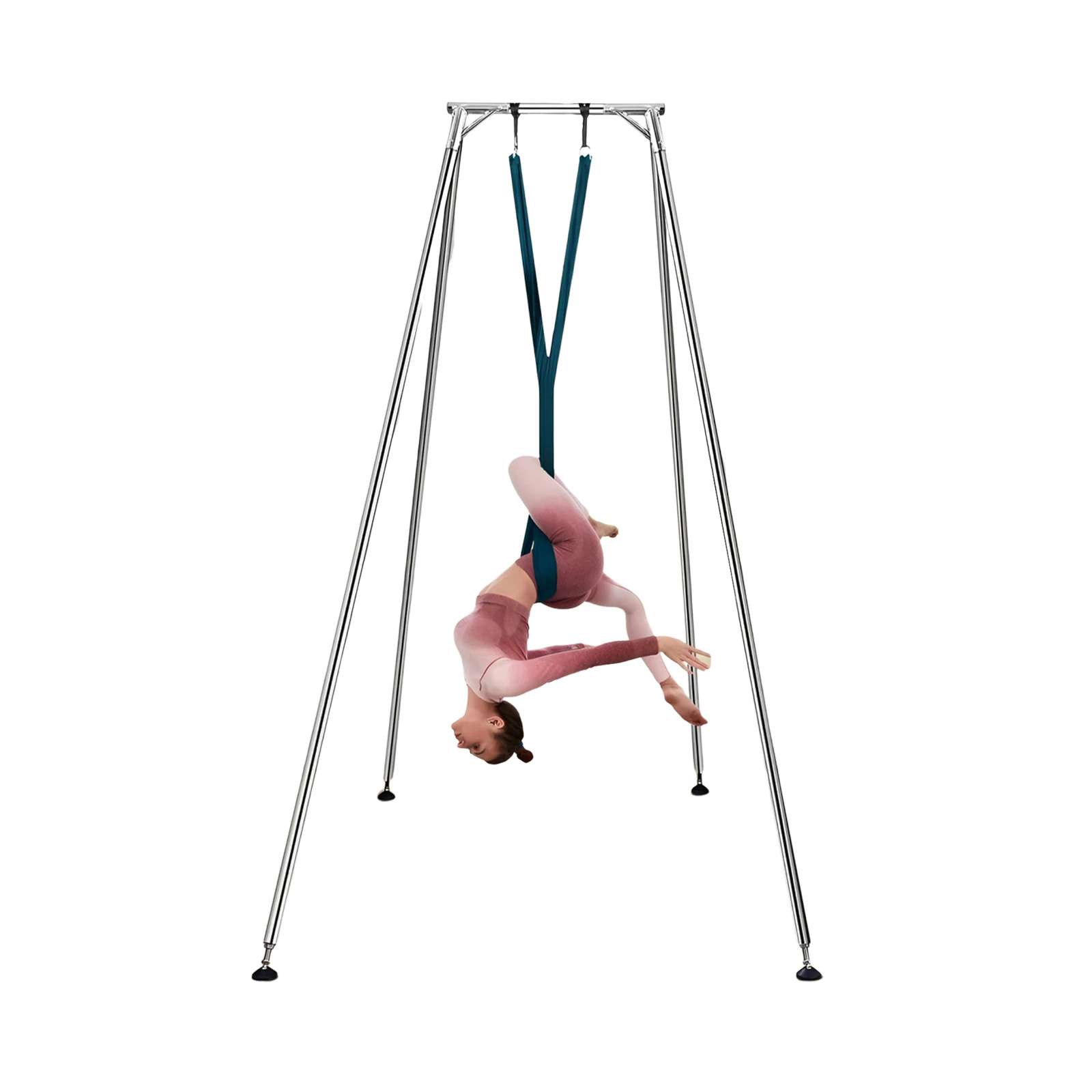 FitnessLAB Aerial Yoga Swing Stand Foldable Freestanding Pull Up Bar Station