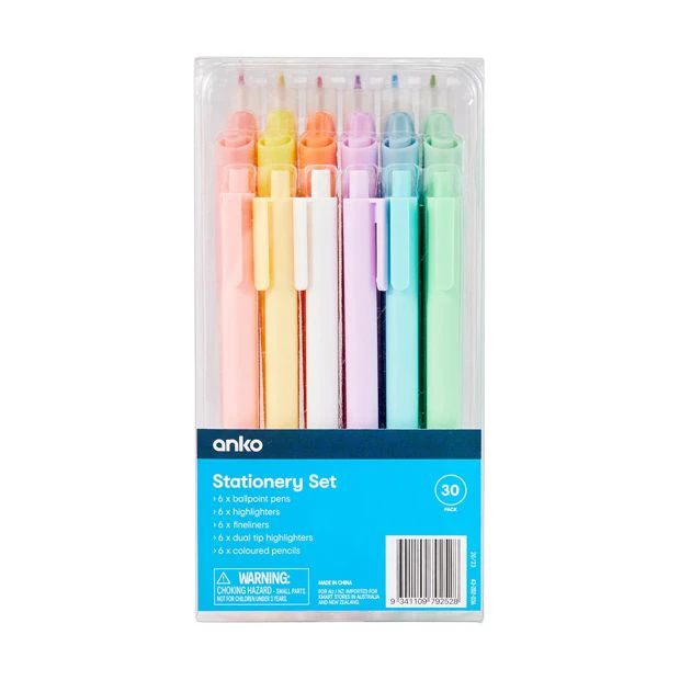 Stationery Set, 30 Pack - Anko