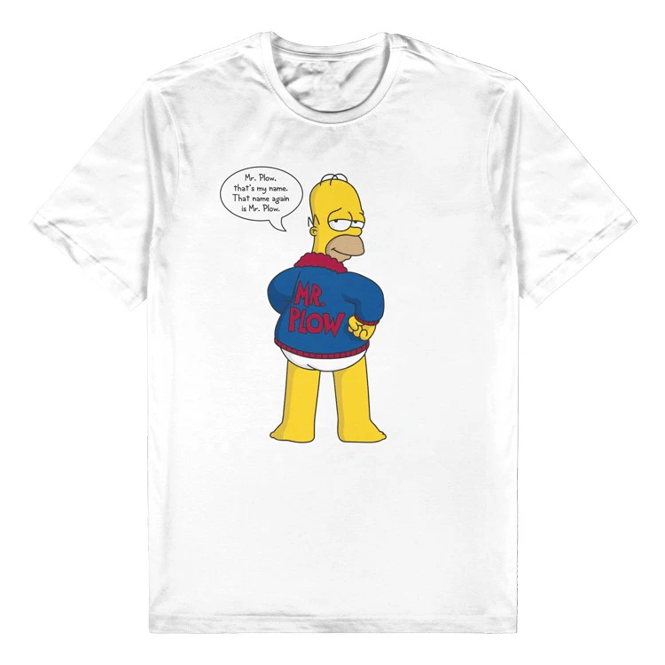 The Simpsons Mr Plow Design Tee T Shirt