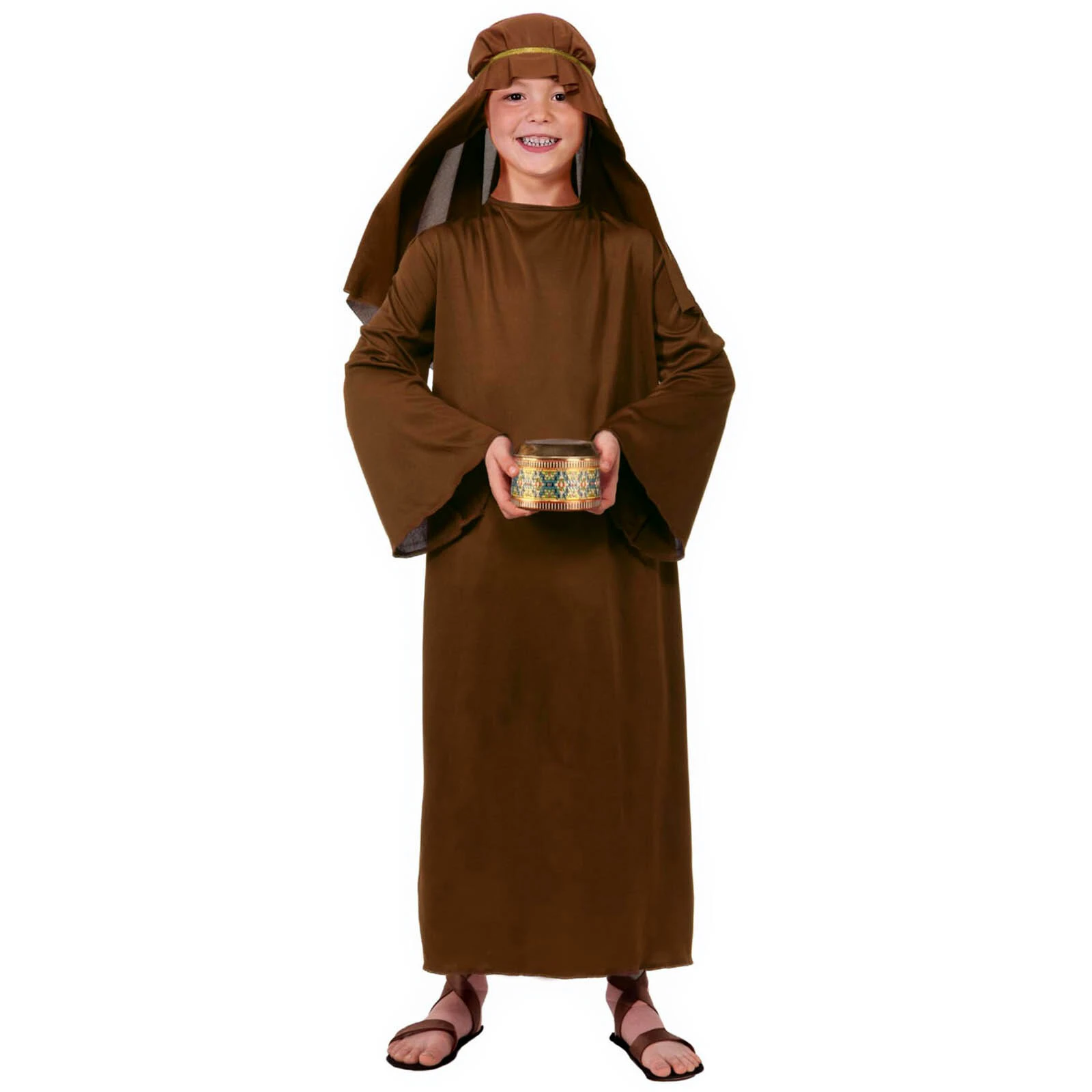 Wiseman Nativity Robe & Headpiece (Brown) Costume - Child