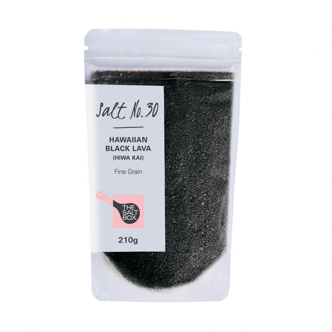 Hawaiian Black Lava Salt (Fine Grain) 210g Pouch - The Salt Box