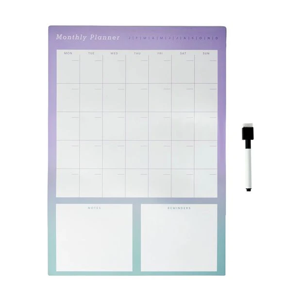 Magnetic Monthly Whiteboard Set - Anko