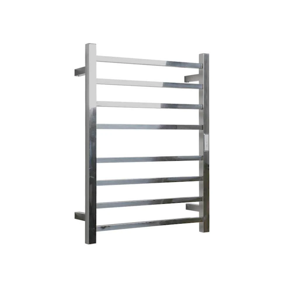 HOTWIRE Hotwire Heated Towel Rail - Square Bar (H700mmxW530mm) with Timer - Chrome