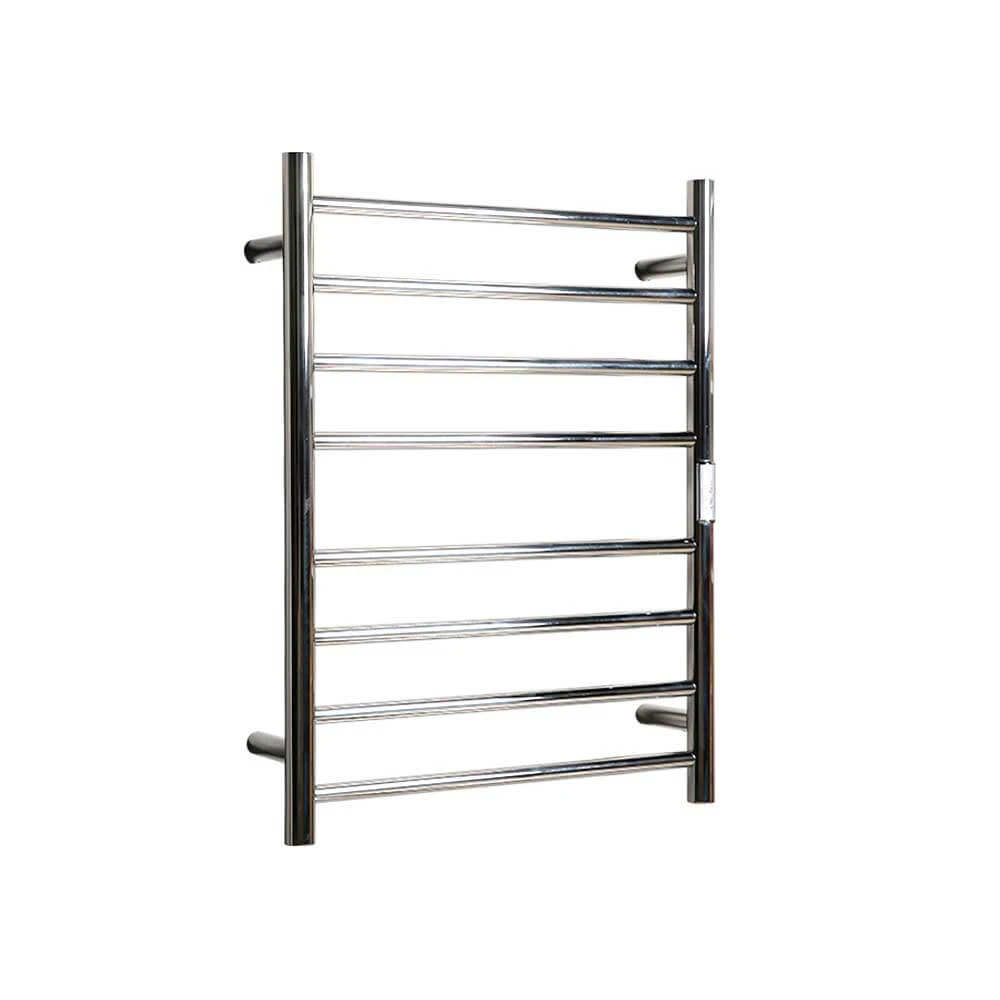 HOTWIRE Hotwire Heated Towel Rail - Round Bar (H700mmxW530mm) with Timer - Chrome