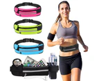 Unisex Waterproof Running Sports Belt Bum Waist Bag Phone Holder Fanny Pack Black