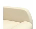 vidaXL Massage Chair Cream White Faux Leather