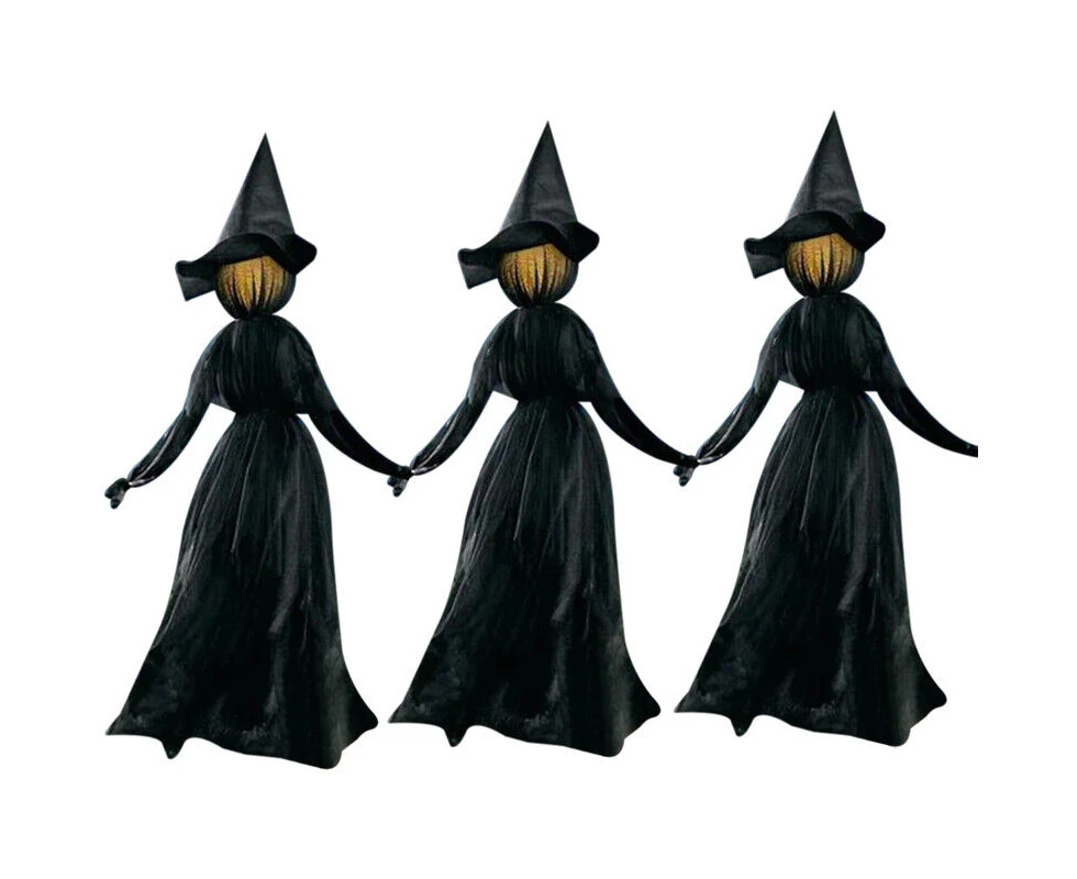 3Pcs Halloween Light-Up Witches Ghost Outdoor Garden Decoration Horror Props Decor