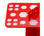 Updated Makeup Brushes Drying Rack, Brushes Dryer, Collapsible Acrylic Brush Holder Stand Tree Tray Support Display - Red