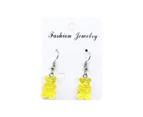Gummy Bear Earrings - Orange & Yellow Glitter