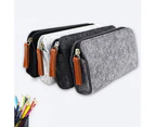 Students Flat Pen Bag Pencil Case Zipper Storage Stationery Organizer