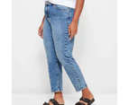 Target Plus Size Straight Hight Rise Crop Length Denim Jeans - Blue