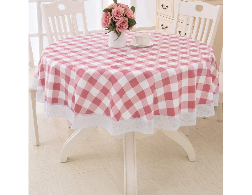 Round Tablecloth Waterproof PVC Plastic Wipeable Spillproof Tablecloth