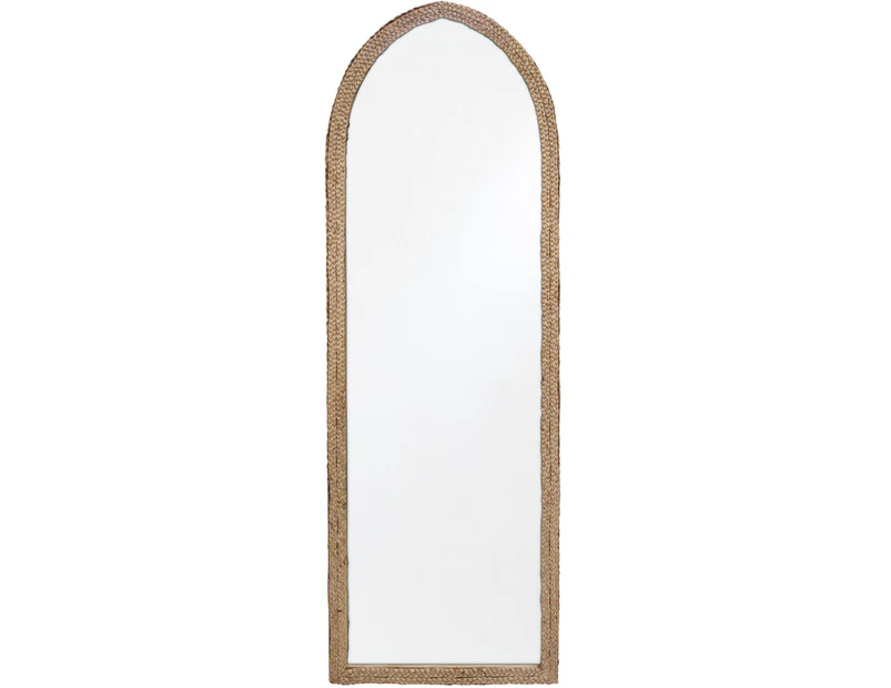 LVD Coastal MDF/Glass 160.5cm Mirror Wall Hanging Display Arched Brown