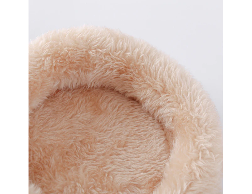 Hamster Bed Round Shape Keep Warm Sleeping Bed Hedgehog Chinchilla Rabbit Small Animal Nest Cage Accessories-Camel