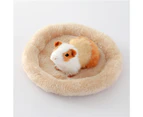 Hamster Bed Round Shape Keep Warm Sleeping Bed Hedgehog Chinchilla Rabbit Small Animal Nest Cage Accessories-Camel