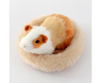 Hamster Bed Round Shape Keep Warm Sleeping Bed Hedgehog Chinchilla Rabbit Small Animal Nest Cage Accessories-Camel