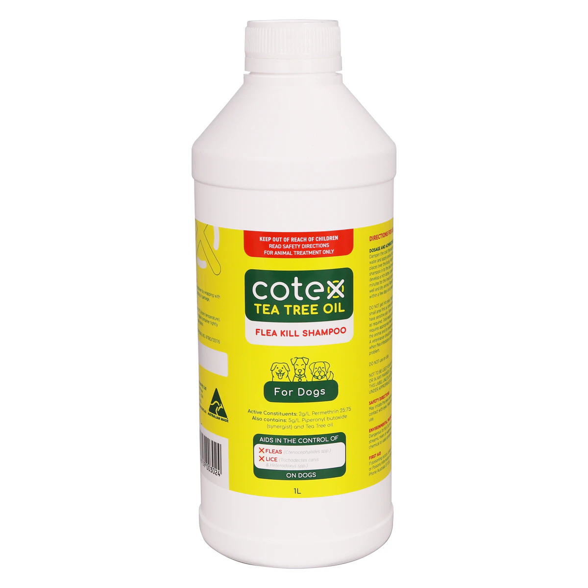 Cotex Tea Tree Oil Flea Kill Shampoo for Dogs 1L