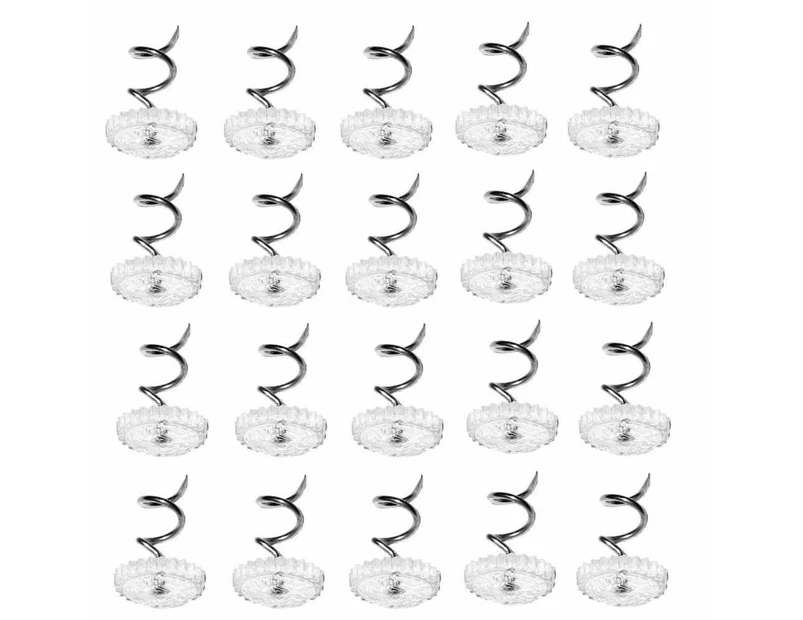 100 Pcs Clear Heads Twist Pins for Upholstery, Slipcovers and Bedskirts, 0.5 Inches Bedskirt Pins