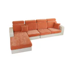 Anyhouz Sofa Cover Rustic Orange L-Shape Polyester Chenille Thick Stretchable Cushion For Living Room Head Cushion Medium
