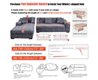 Anyhouz 1 Seater Sofa Cover Dirty White Style and Protection For Living Room Sofa Chair Elastic Stretchable Slipcover