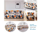 Anyhouz 2 Seater Sofa Cover Marble Black Style and Protection For Living Room Sofa Chair Elastic Stretchable Slipcover