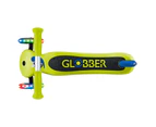 Globber Primo V2 scooter with Lights and Griptape - Lime Green/Navy Blue