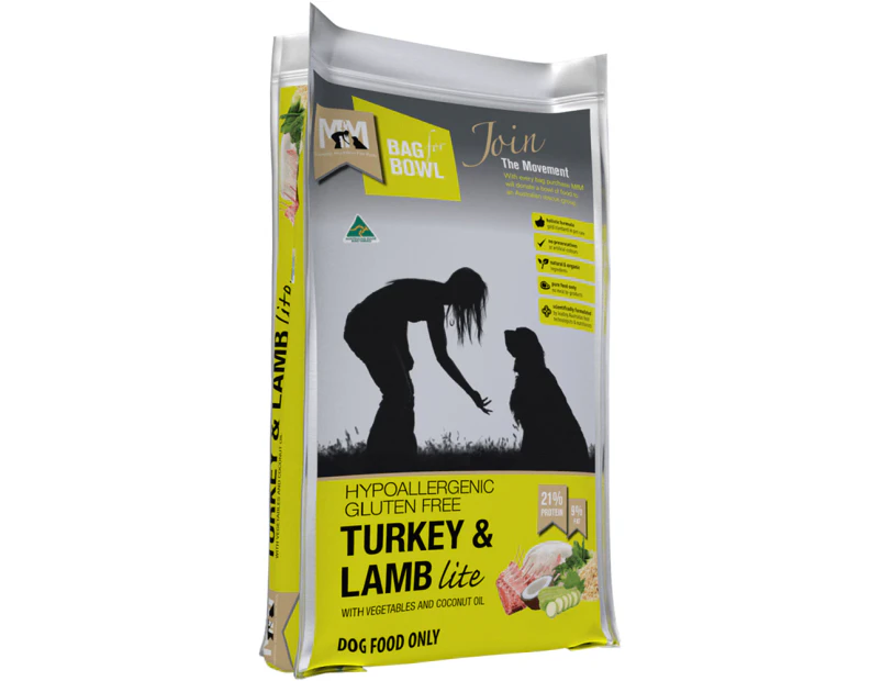 MFM Hypoallergenic Gluten Free Turkey & Lamb Lite Dog Food 20kg