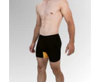 Mens Boxer Briefs Bamboo Breathable Soft Underwear Gold - Frank and Beans - Black