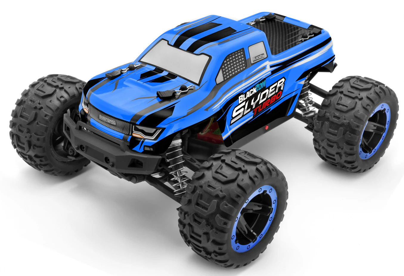 BlackZon 1/16 Slyder MT Turbo 4WD 2S Brushless RTR Monster Truck - Blue