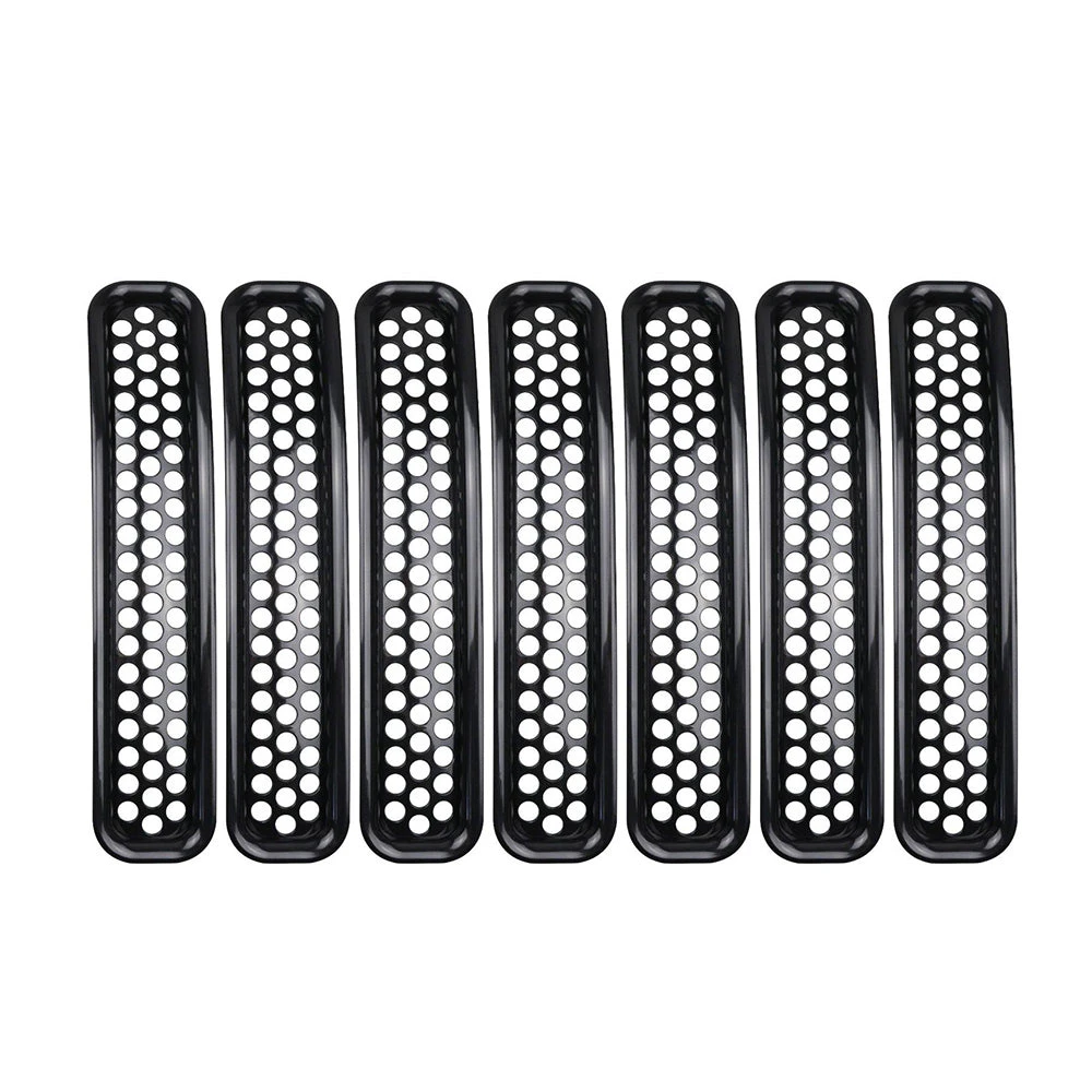 Front Mesh Grille Inserts Grill Cover Trim Suitbale For Jeep Wrangler TJ 97-06