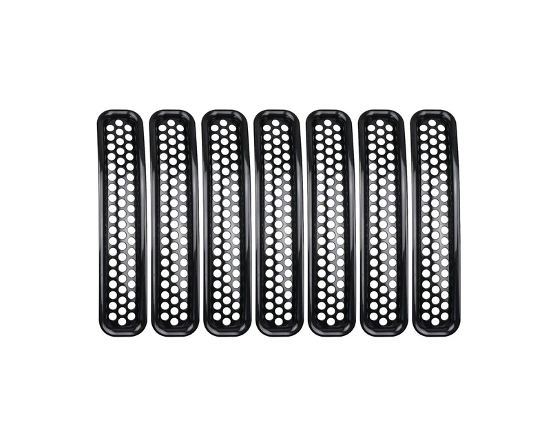 Front Mesh Grille Inserts Grill Cover Trim Suitbale For Jeep Wrangler TJ 97-06