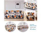 Anyhouz 4 Seater Sofa Cover Khaki Blue Style and Protection For Living Room Sofa Chair Elastic Stretchable Slipcover