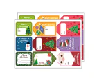 2 Sheets Label Stickers Vibrant Color Self-Adhesive Paper Christmas Gift Tags Stickers for Home-4#