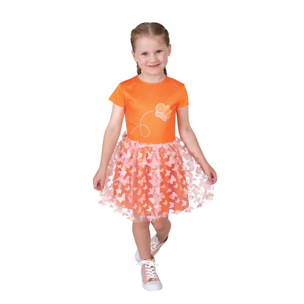 Emma Memma Emma Memma Deluxe Costume Dress Up Party Cosplay/Halloween Outfit - Orange