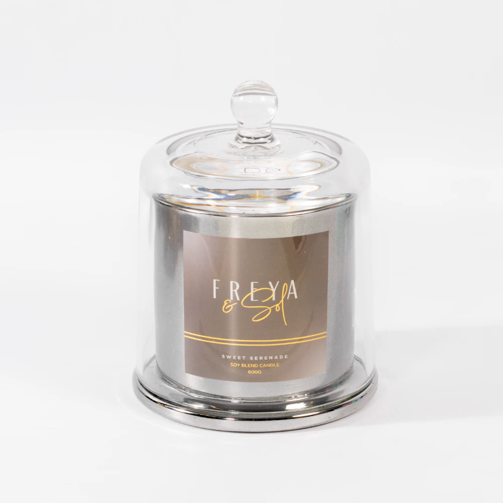 Freya & Sol Glass Cloche 600g Candle Sweet Serenade