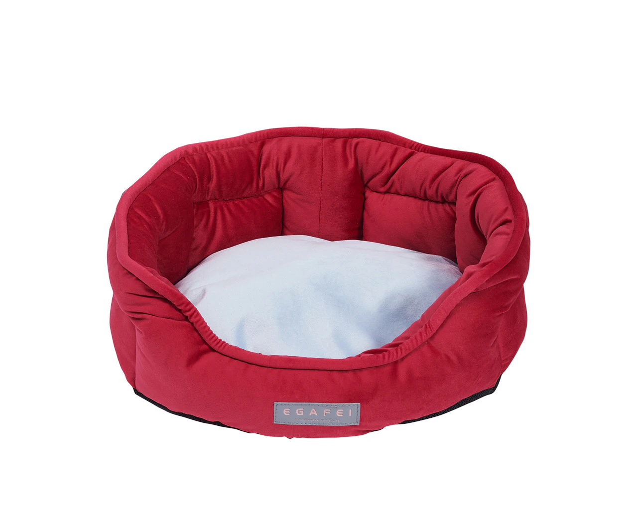 EGAFEI Cat Bed Nest Mat Pet Dog Soft Warm Sleeping Cushion Washable Cotton Shape - Red