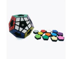 Megaminx Magic Cube high Speed rubiks Cube Puzzle Toy, Brain Teasers game  black & Colorful (color as shown )Ship from USA