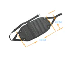 Footrest Hammock Ergonomic Adjustable Polyester Buckle Design Airplane Footrest for Travel Black