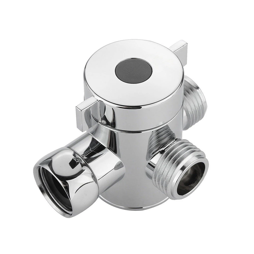 1/2 in Three Way T-adapter Valve For Toilet Bidet Shower Head Diverter Valve