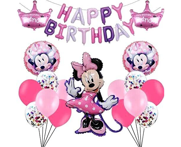 A Mickey Minnie Mouse Foil Balloon Set Party Supplies Kids Birthday Decoration