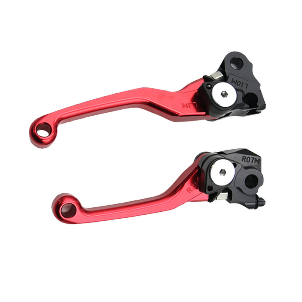 Pair Pivot Brake Clutch Lever Red Suitable For Honda CRF250R CRF450R 2007-2012