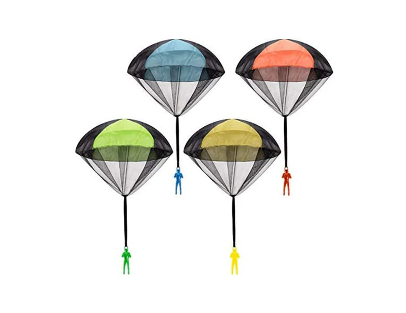 Parachute Toy, Tangle Free Throwing Toy Parachute, Outdoor Children's Flying Toys, No Battery Nor Assembly Required (4 Pieces Set)