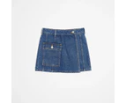 Target Denim Wrap Mini Skirt - Blue